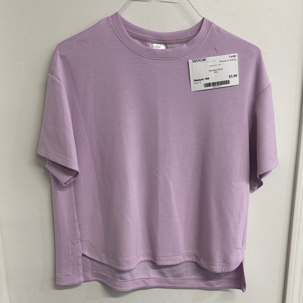 Chic Lavender Short Sleeve Top